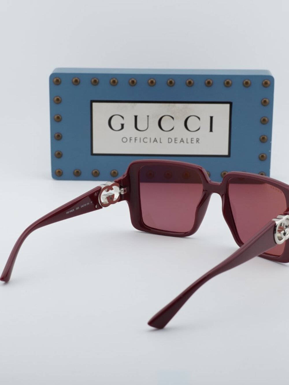 Gucci GG1692S 005 Square Women Sunglasses - Burgundy - Picture 8 of 10